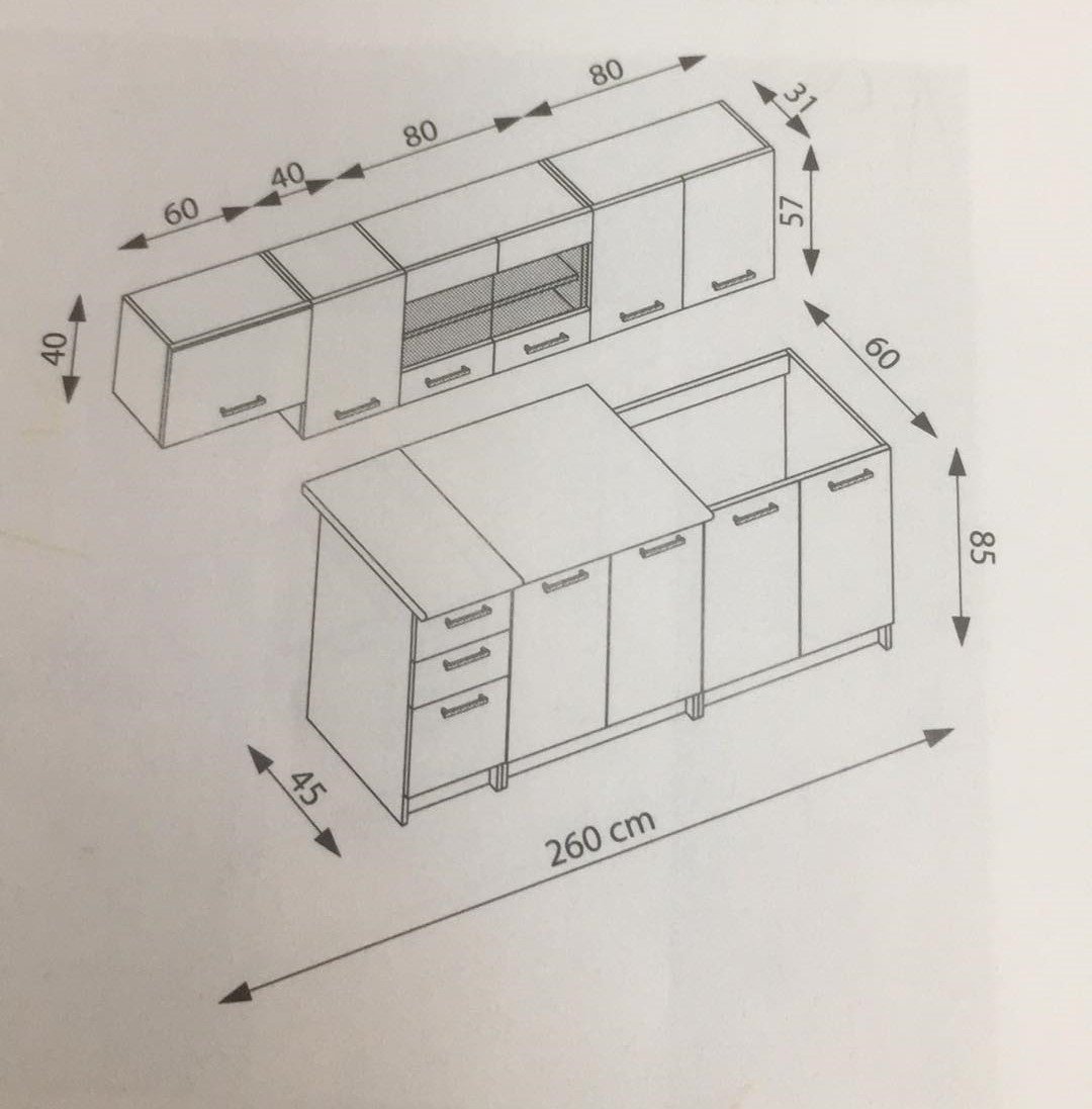Virtuvės komplektas BHM260 - Image 2
