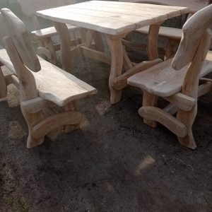 Ąžuolo masyvo lauko baldai BGIN120
