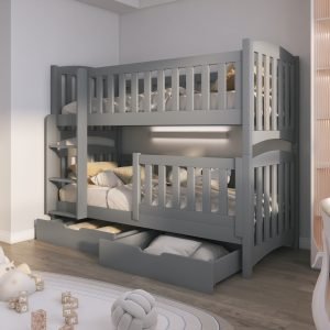 Dviaukštė lova su čiužiniais BMEB 90*200