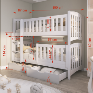 Dviaukštė lova BMB190