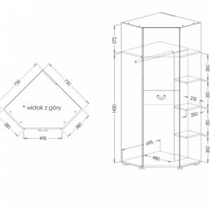 Kampinė spinta BDL73*73