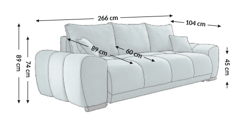 Sofa BECH 266x104 - Image 6