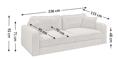 Sofa BECH 236x115 - Image 7