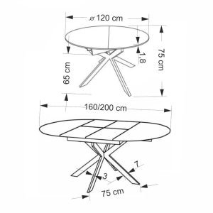 Virtuvės stalas BHM120-200