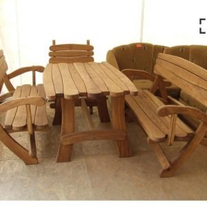 Ąžuolo masyvo lauko baldai BGIN150