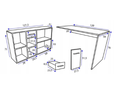 Rašomasis stalas BINT 124 - Image 2