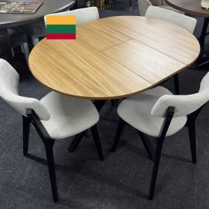 Uosinis skl.stalas+kėdės BRAS 90-120