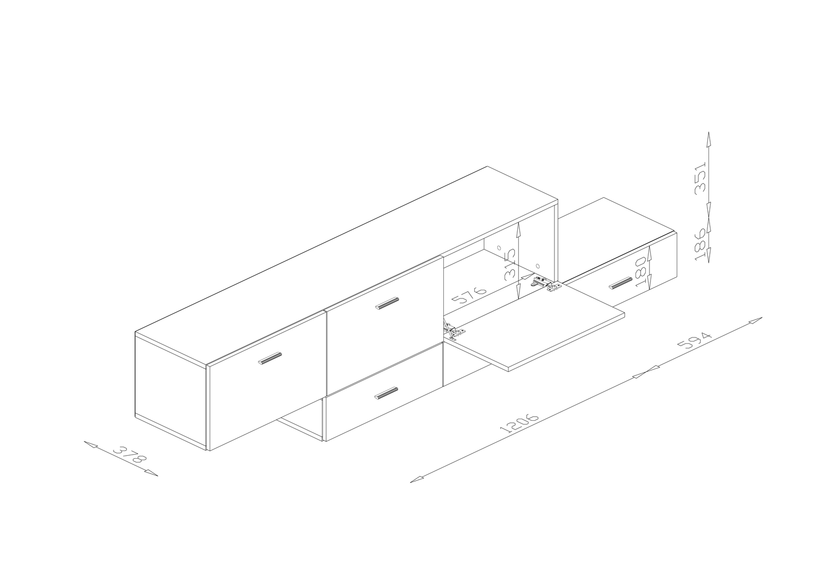 Modulinė komoda BMEB 180-240 - Image 5