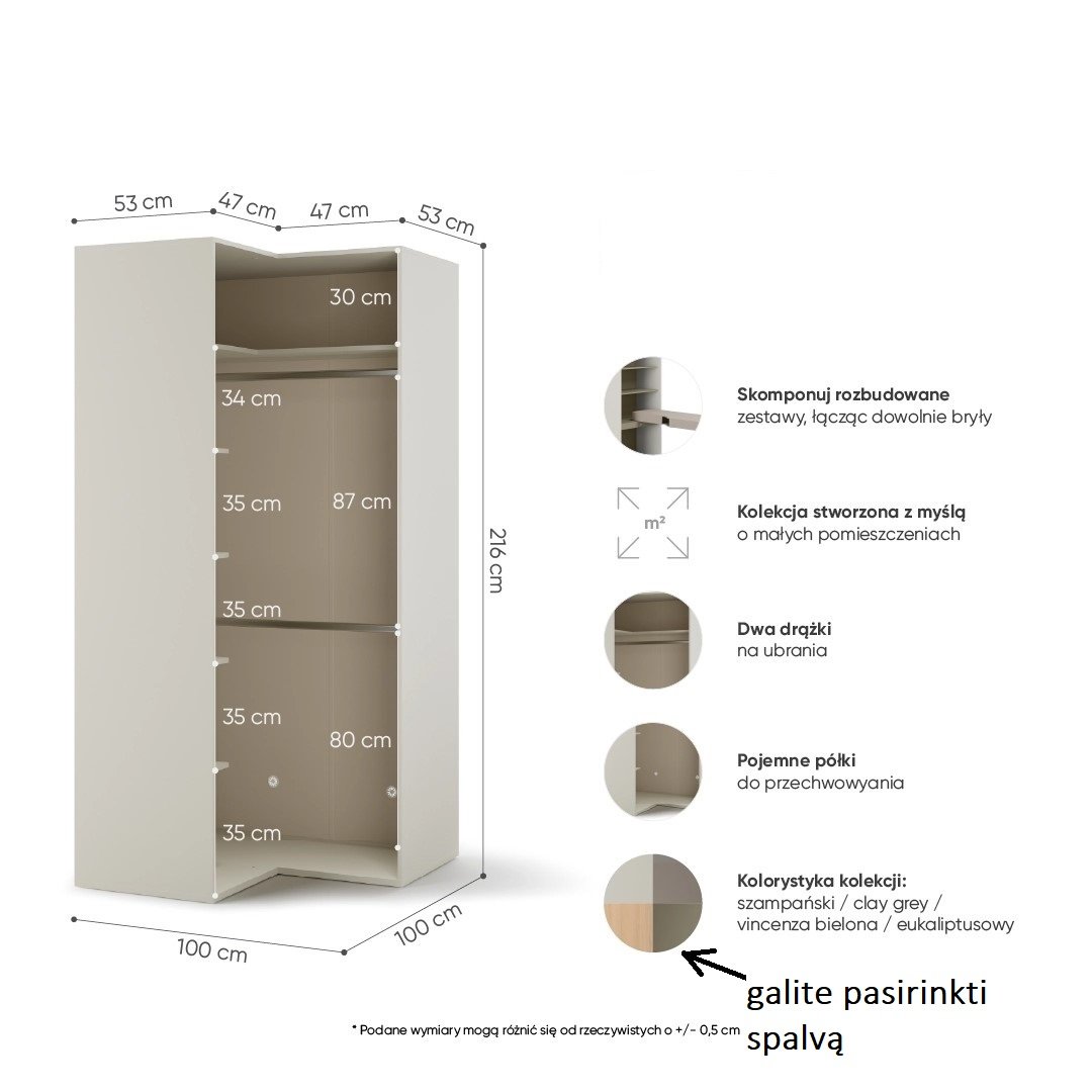 Kampinė spinta BLN 101 - Image 10